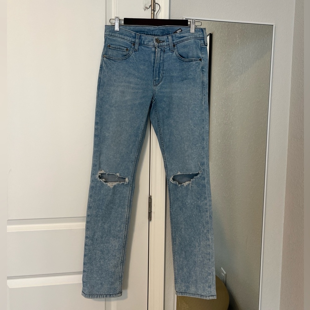 Paige Lennox Slim Fit Ogden Destructed Pant